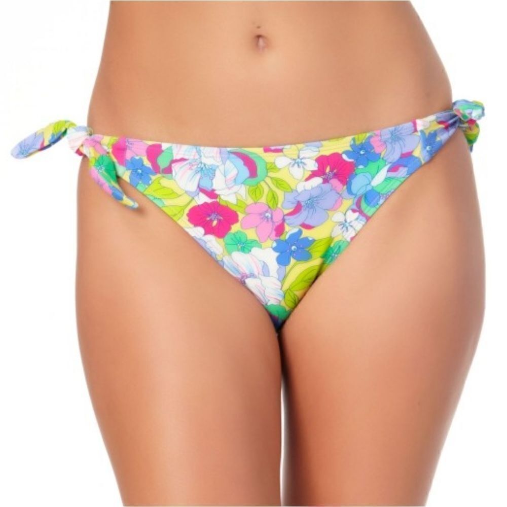 NWT California Waves Juniors' Side-Tie Hipster Bikini Bottoms